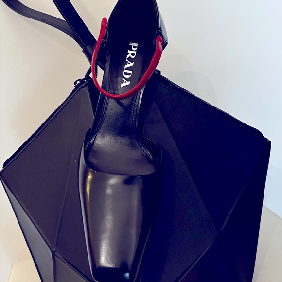 Prada Shoes - Prada- never worn, red and black leather avant-garde Mary Jane’s
